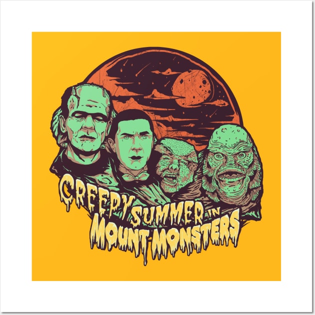 Creepy Summer in Mount Monsters Wall Art by MeFO